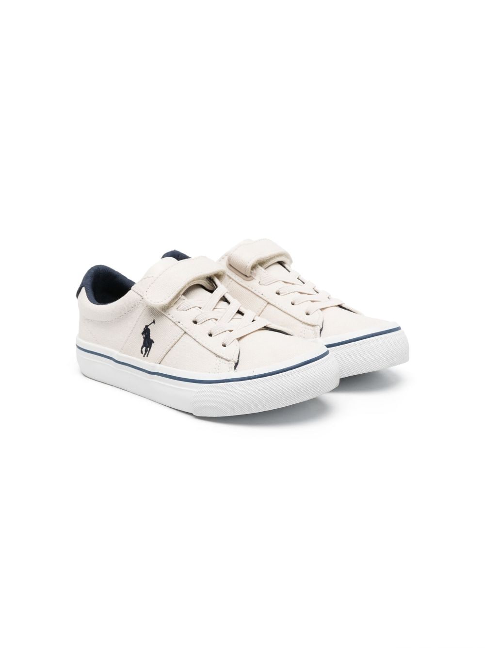 Ralph Lauren Kids Polo Pony Sneakers mit Klettverschluss - Nude von Ralph Lauren Kids