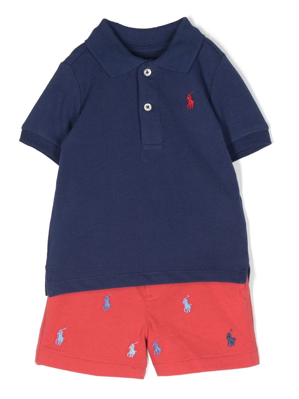 Ralph Lauren Kids Set aus Poloshirt und Shorts - Blau von Ralph Lauren Kids