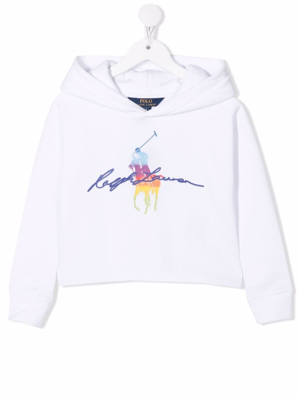 Ralph Lauren Kids Polo Pony Cropped-Kapuzenpullover - Weiß von Ralph Lauren Kids