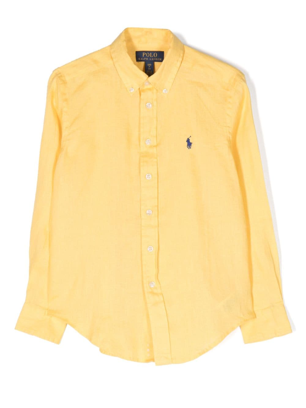 Ralph Lauren Kids Leinenhemd mit Polo Pony-Stickerei - Gelb von Ralph Lauren Kids