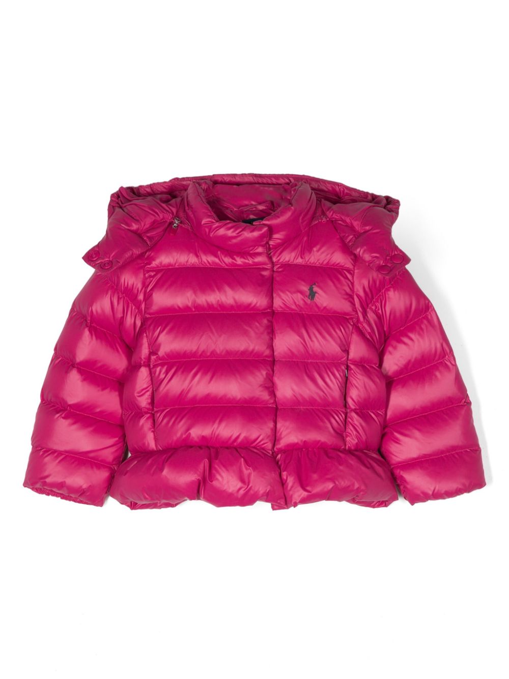 Ralph Lauren Kids Gefütterte Kapuzenjacke mit Polo Pony - Rosa von Ralph Lauren Kids