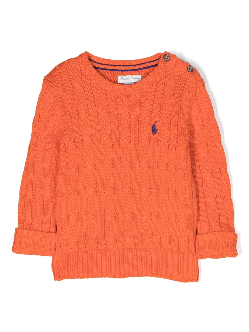 Ralph Lauren Kids Pullover mit Zopfmuster - Orange von Ralph Lauren Kids