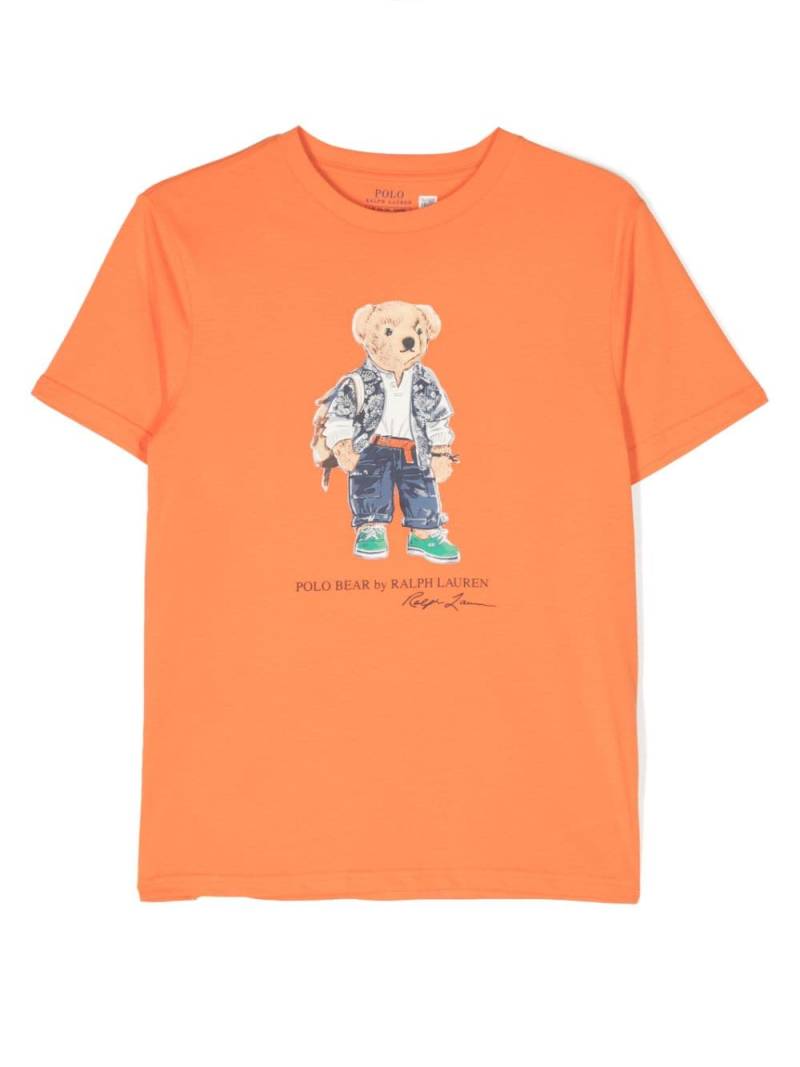 Ralph Lauren Kids T-Shirt mit Polo Bear-Print - Orange von Ralph Lauren Kids