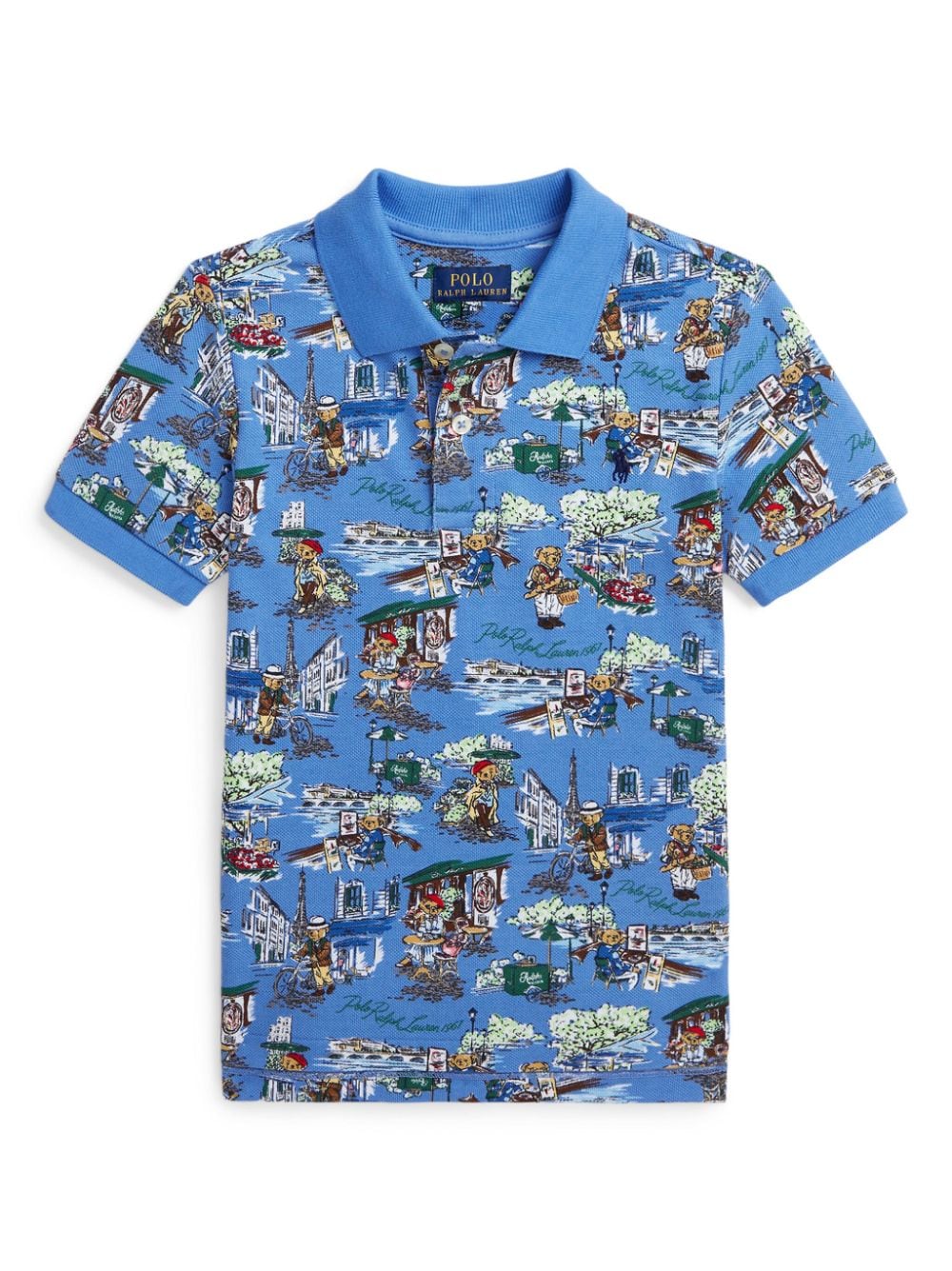 Ralph Lauren Kids Poloshirt mit grafischem Print - Blau von Ralph Lauren Kids