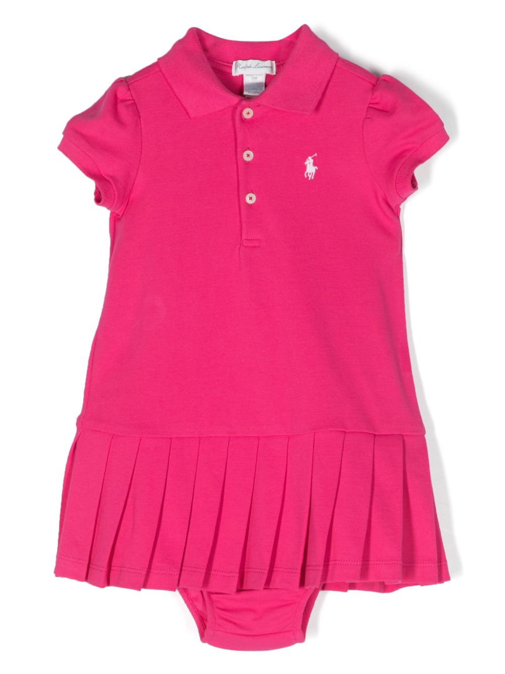 Ralph Lauren Kids Faltenkleid mit Pony-Stickerei - Rosa von Ralph Lauren Kids