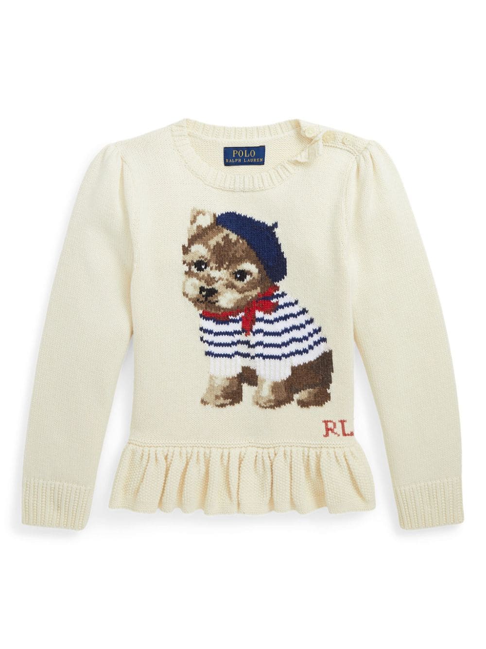 Ralph Lauren Kids Pullover mit Hunde-Intarsie - Nude von Ralph Lauren Kids