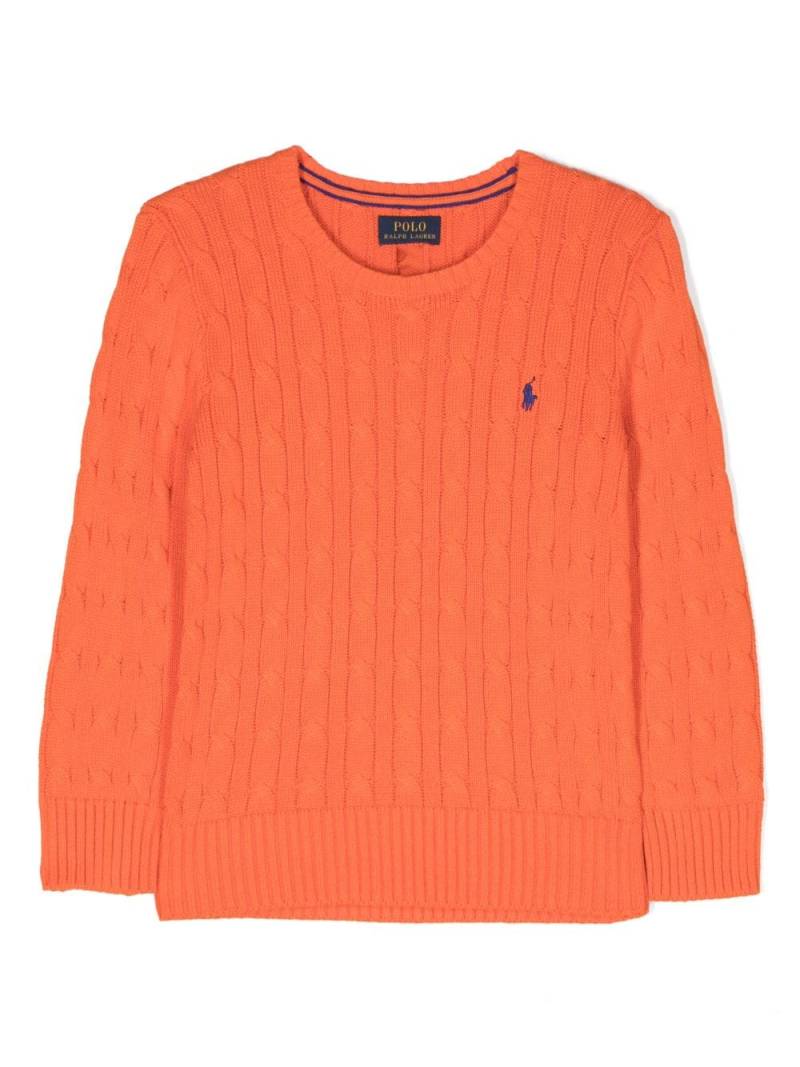 Ralph Lauren Kids Pullover mit Logo-Stickerei - Orange von Ralph Lauren Kids