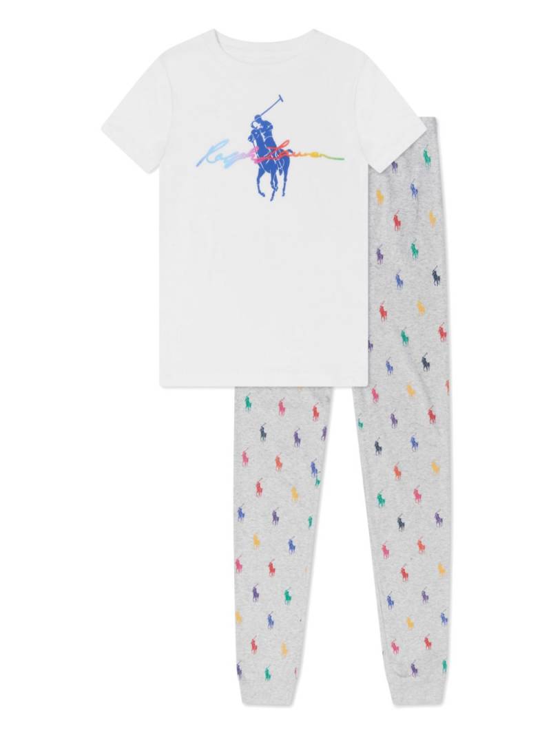 Ralph Lauren Kids Set aus T-Shirt und Hose mit Polo Pony - Mehrfarbig von Ralph Lauren Kids