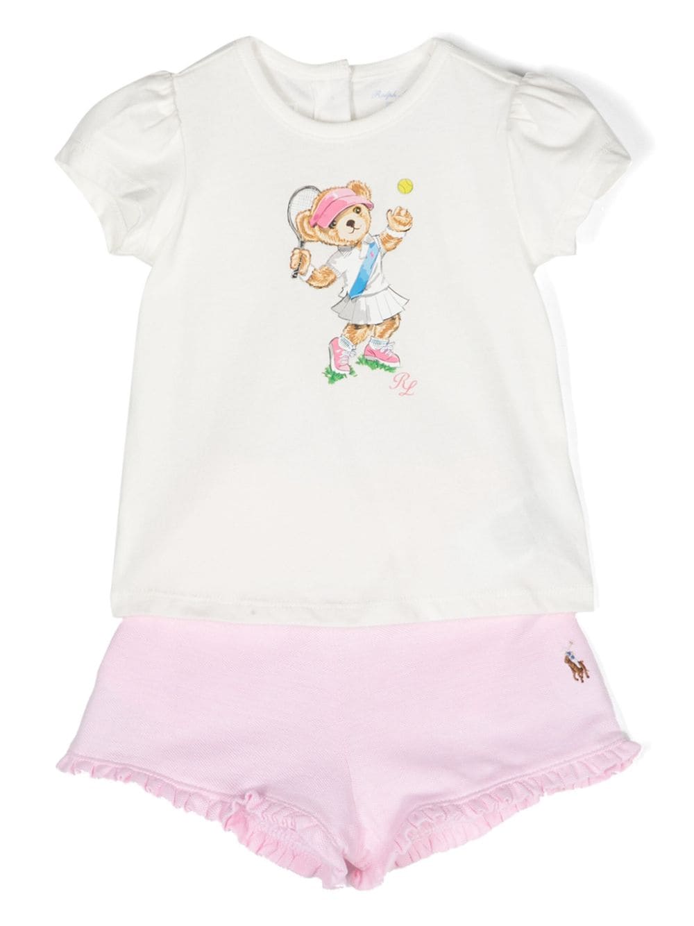 Ralph Lauren Kids Strampler-Set mit Polo Bear-Print - Weiß von Ralph Lauren Kids