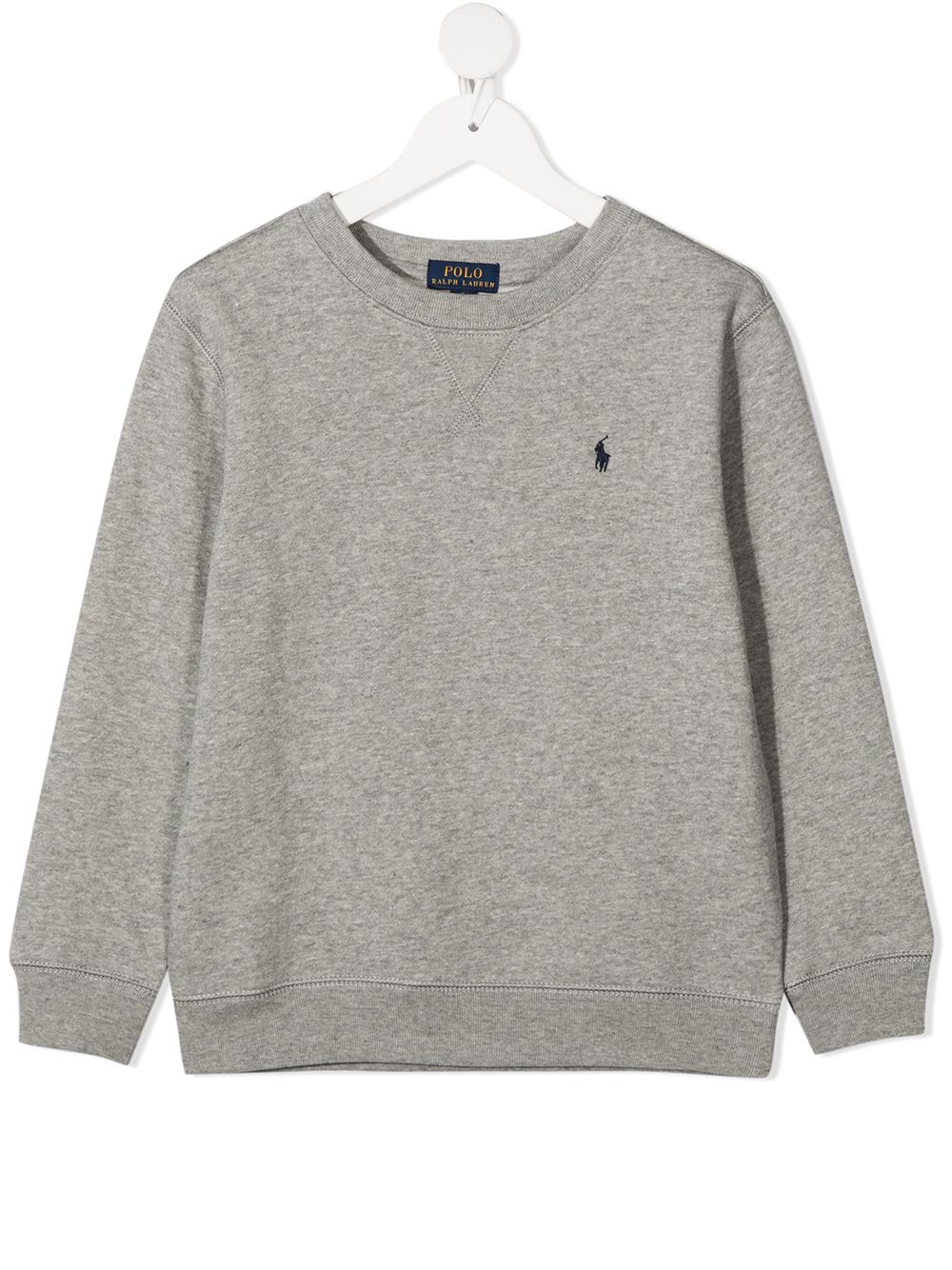 Ralph Lauren Kids Sweatshirt mit Logo-Stickerei - Grau von Ralph Lauren Kids