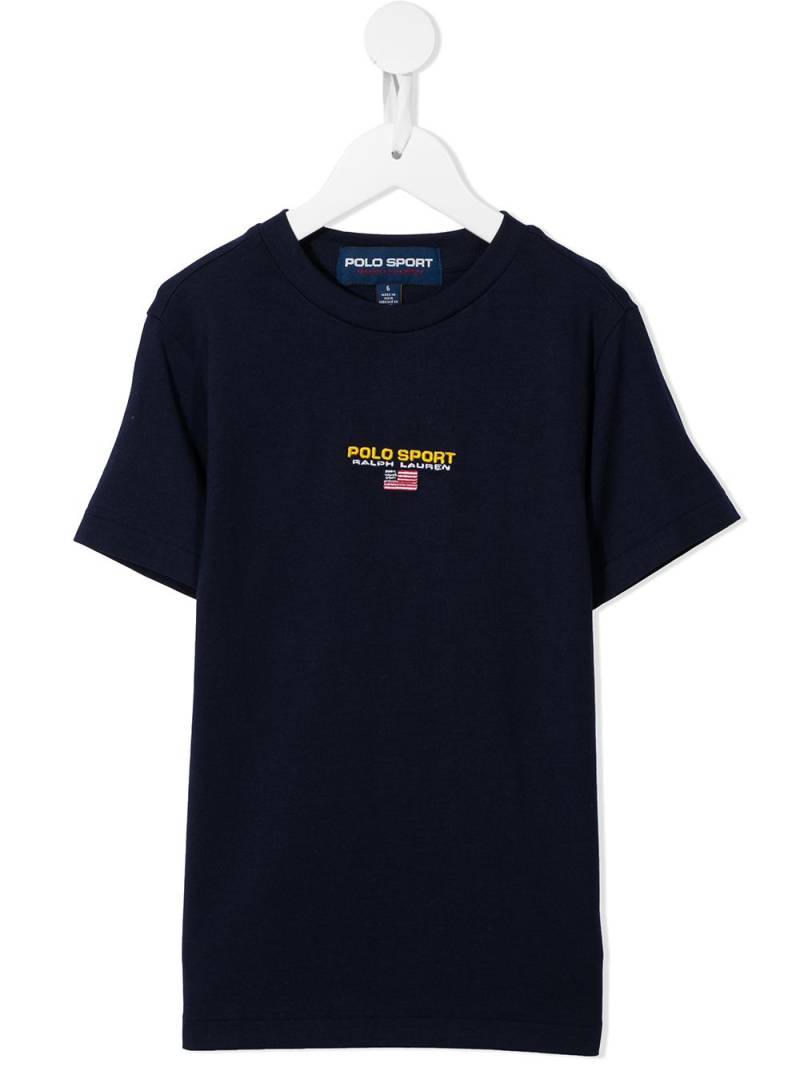 Ralph Lauren Kids T-Shirt mit Logo-Stickerei - Blau von Ralph Lauren Kids