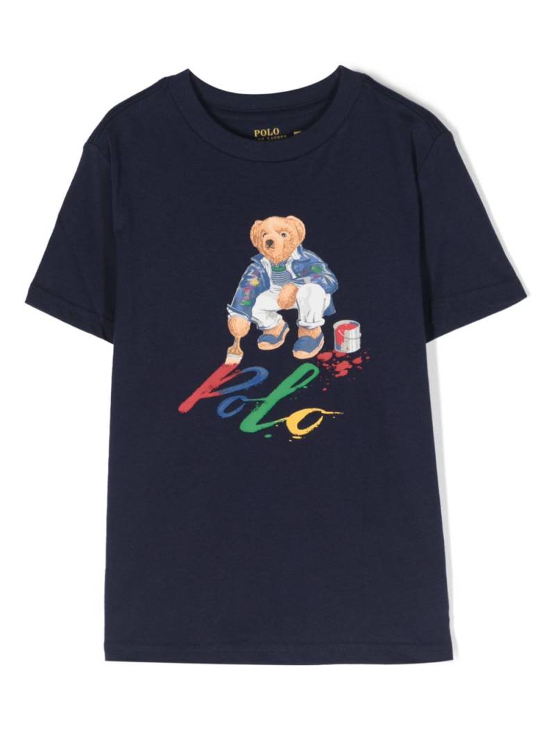 Ralph Lauren Kids T-Shirt mit Polo Bear-Print - Blau von Ralph Lauren Kids