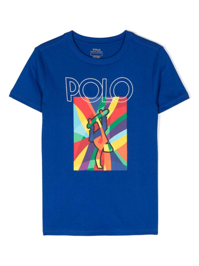 Ralph Lauren Kids T-Shirt mit grafischem Print - Blau von Ralph Lauren Kids