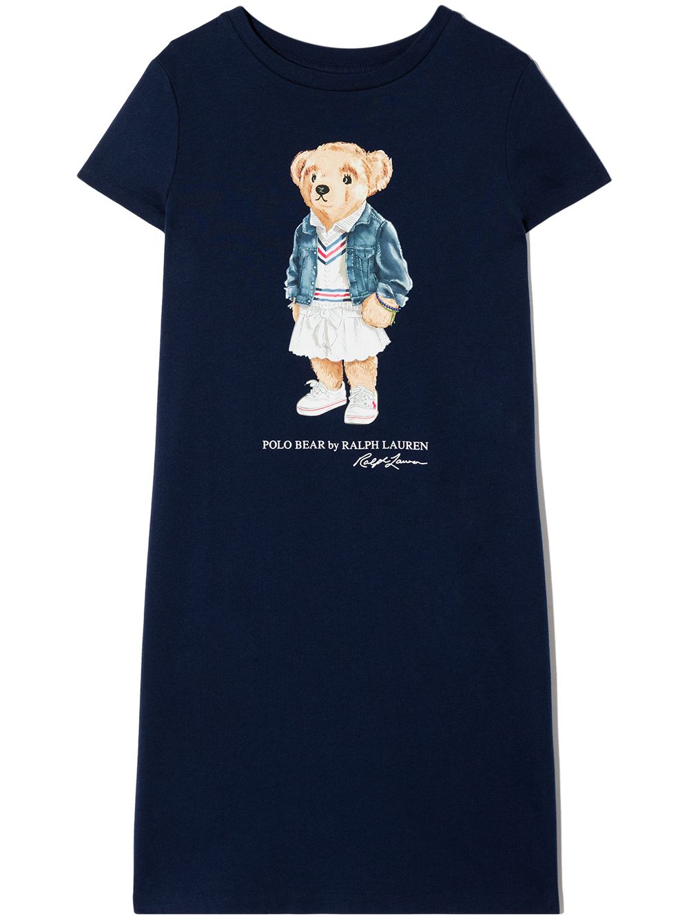Ralph Lauren Kids T-Shirtkleid mit Polo Bear - Blau von Ralph Lauren Kids