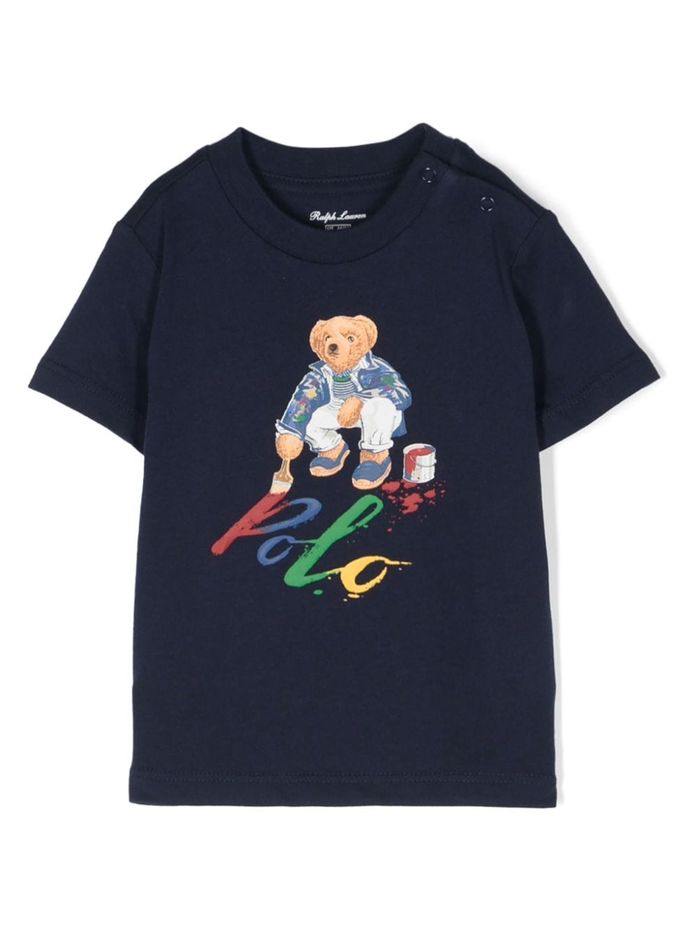 Ralph Lauren Kids T-Shirt mit Teddy - Blau von Ralph Lauren Kids