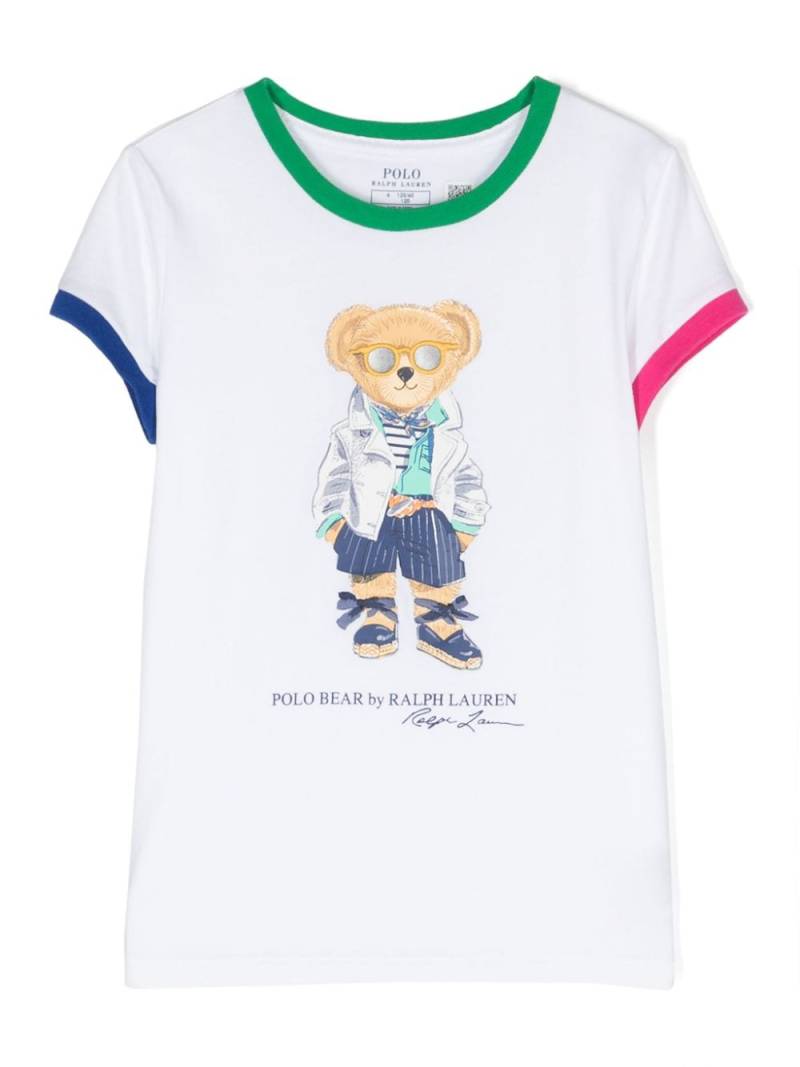 Ralph Lauren Kids T-Shirt mit Teddy - Weiß von Ralph Lauren Kids