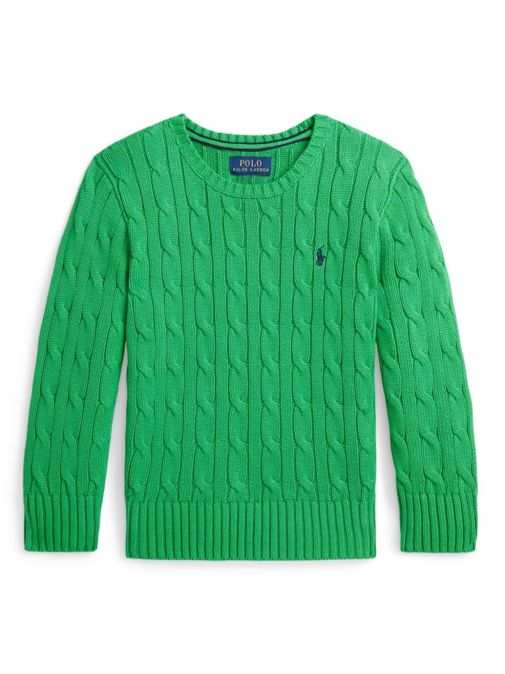 Ralph Lauren Kids Zopfmuster-Oberteil mit Logo-Stickerei - Grün von Ralph Lauren Kids