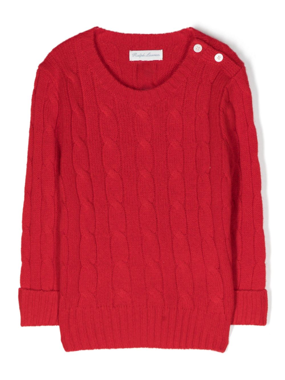 Ralph Lauren Kids Kaschmirpullover mit Zopfmuster - Rot von Ralph Lauren Kids