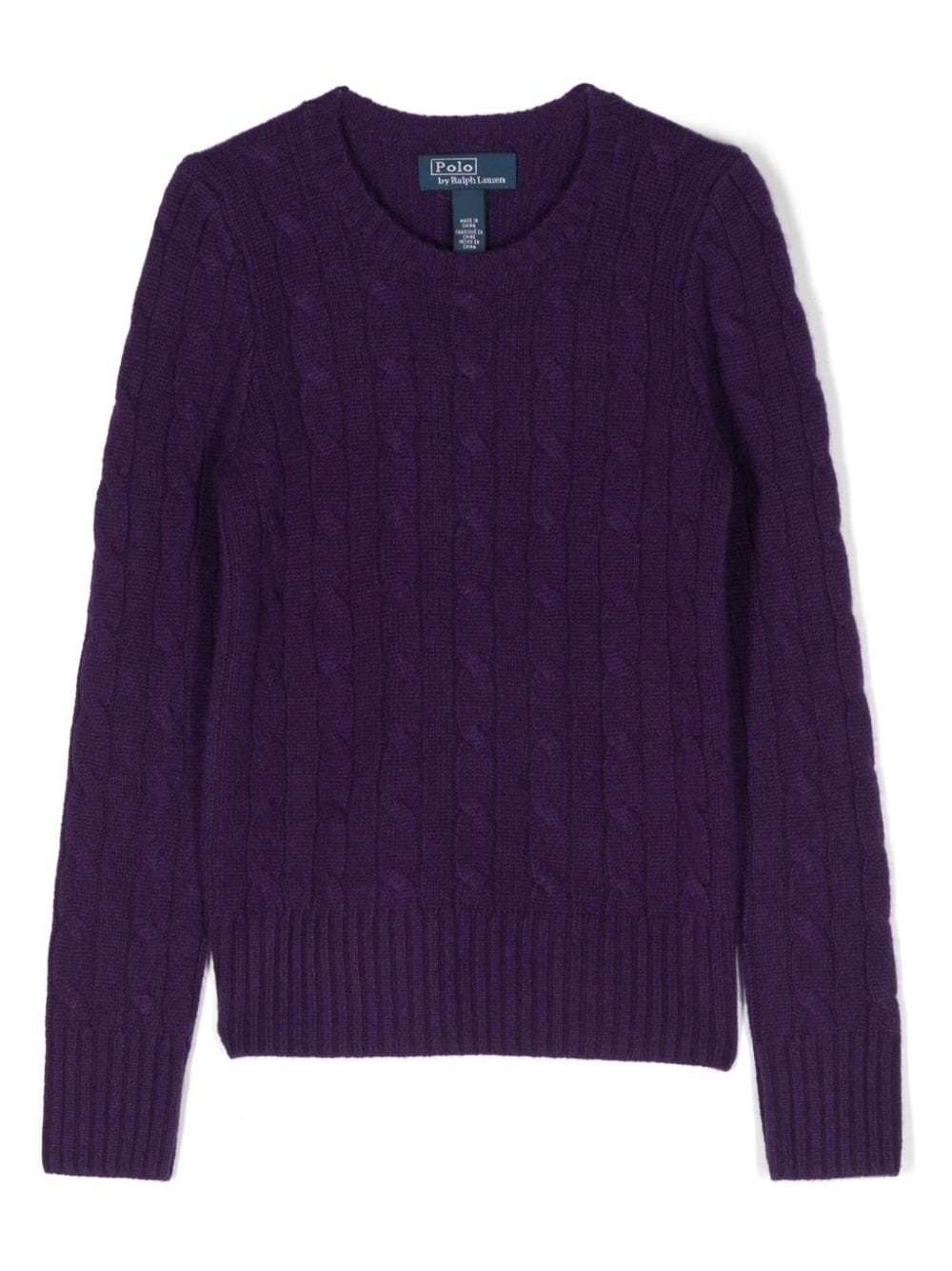 Ralph Lauren Kids Pullover mit Zopfmuster - Violett von Ralph Lauren Kids