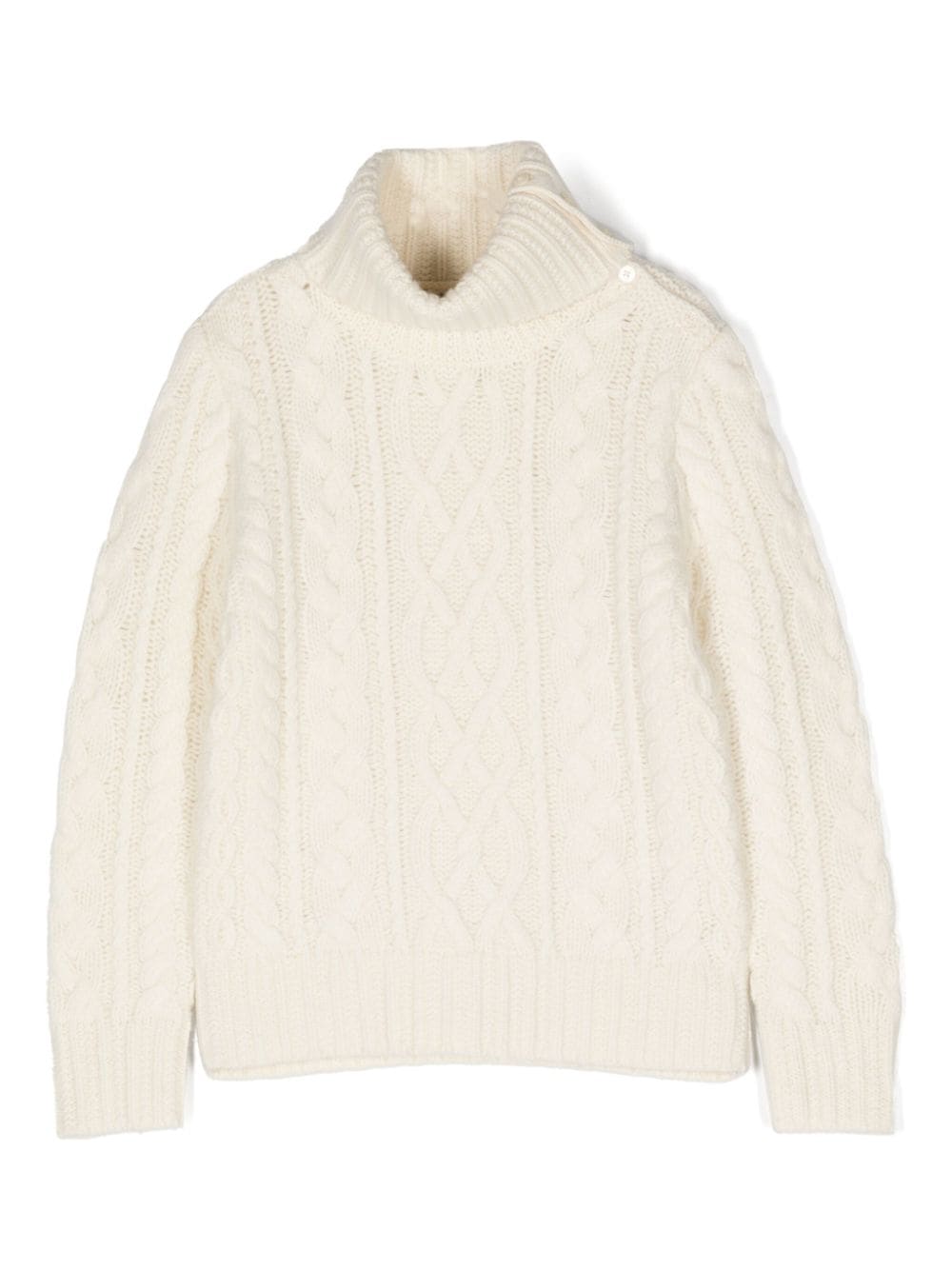 Ralph Lauren Kids Rollkragenpullover mit Zopfmuster - Nude von Ralph Lauren Kids