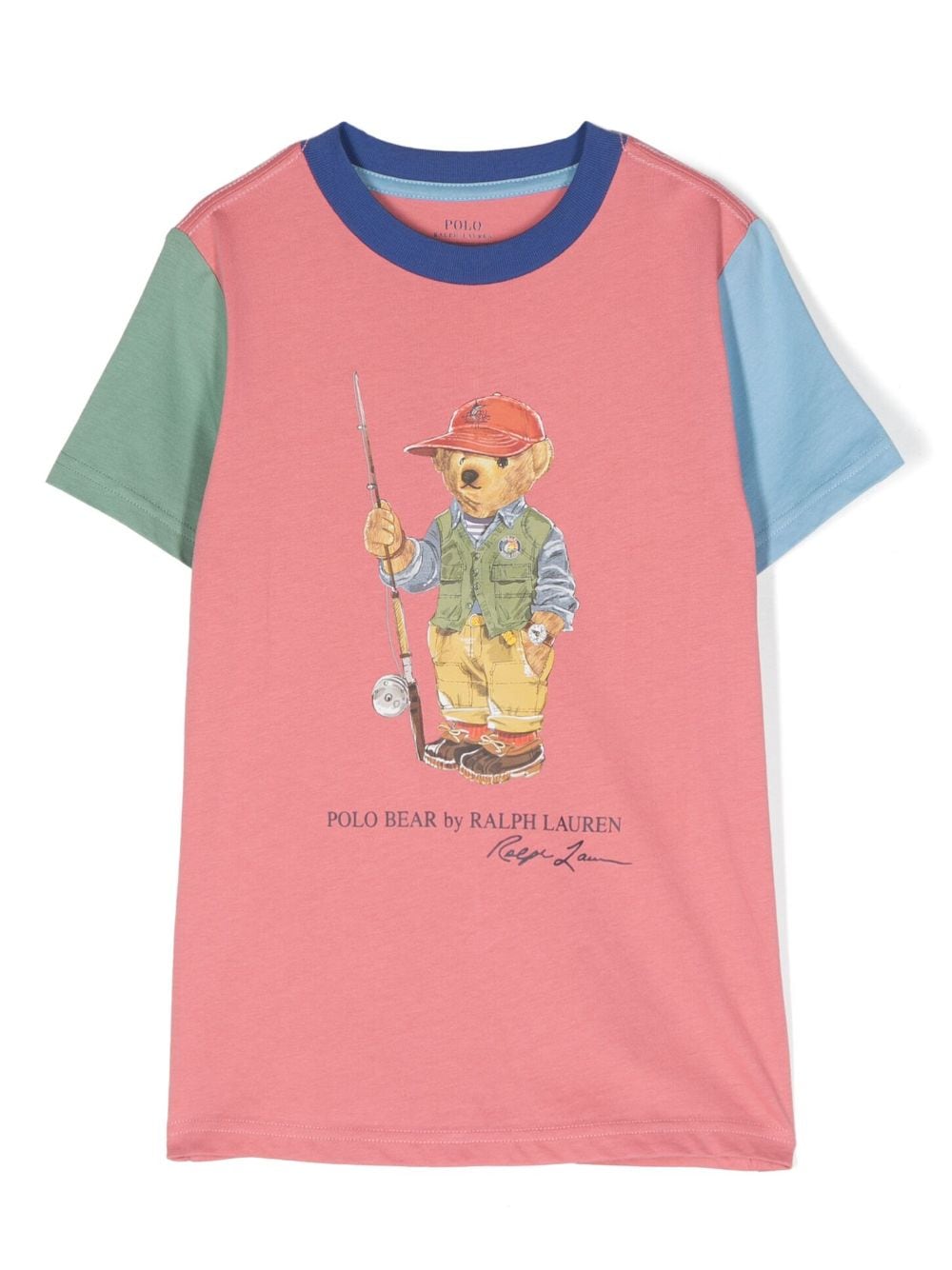 Ralph Lauren Kids T-Shirt in Colour-Block-Optik - Rosa von Ralph Lauren Kids