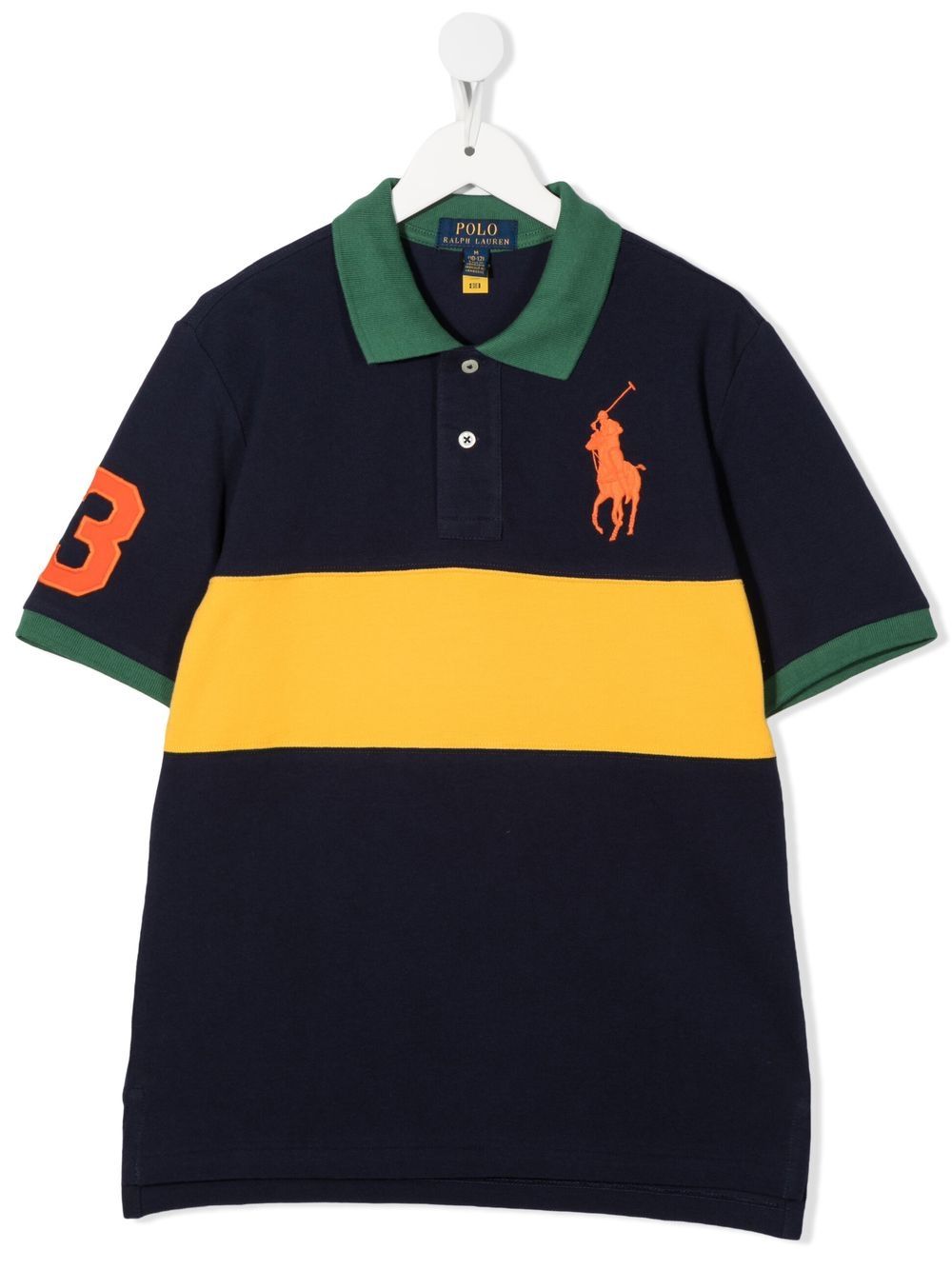 Ralph Lauren Kids Poloshirt in Colour-Block-Optik - Blau von Ralph Lauren Kids