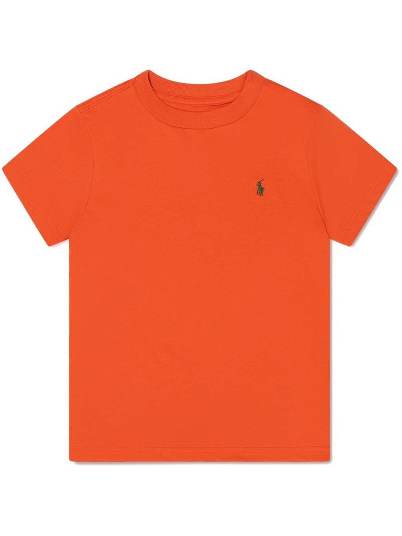 Ralph Lauren Kids T-Shirt mit Logo-Stickerei - Orange von Ralph Lauren Kids