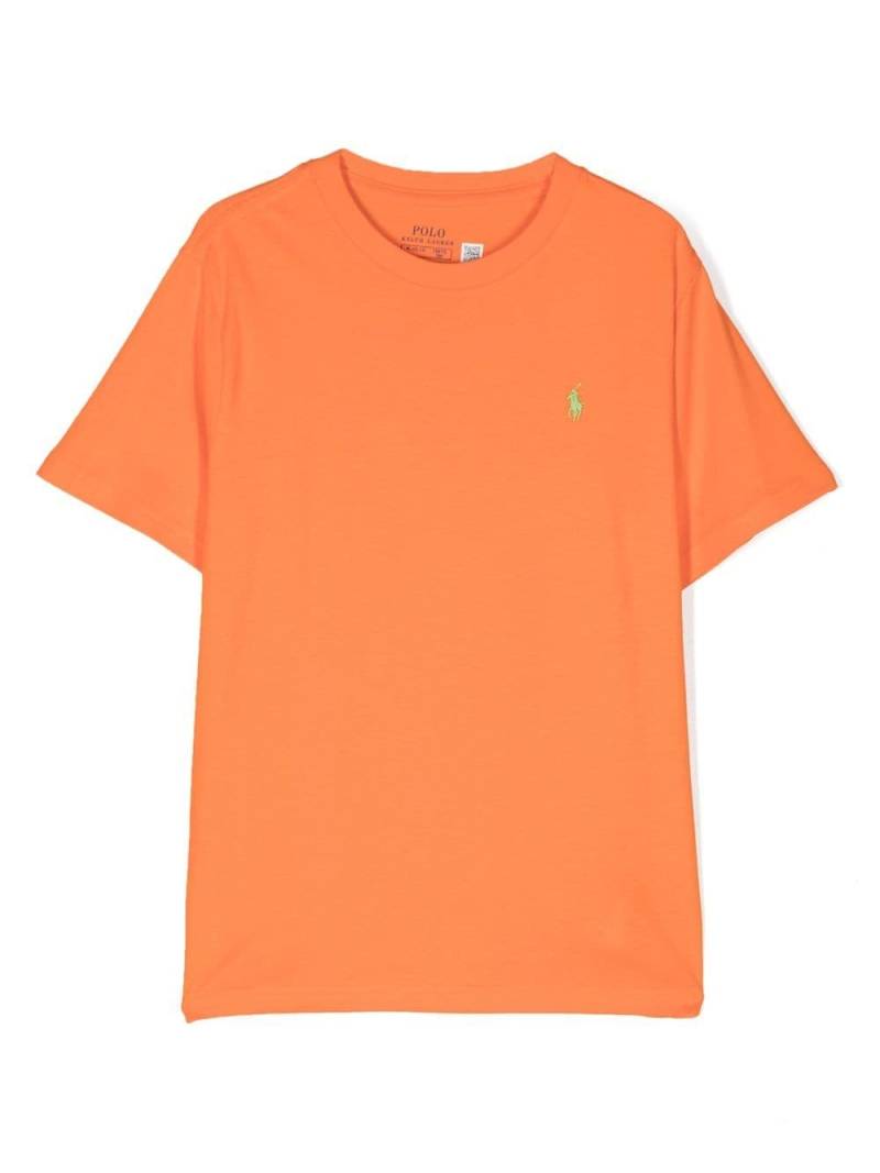 Ralph Lauren Kids T-Shirt mit Logo-Stickerei - Orange von Ralph Lauren Kids