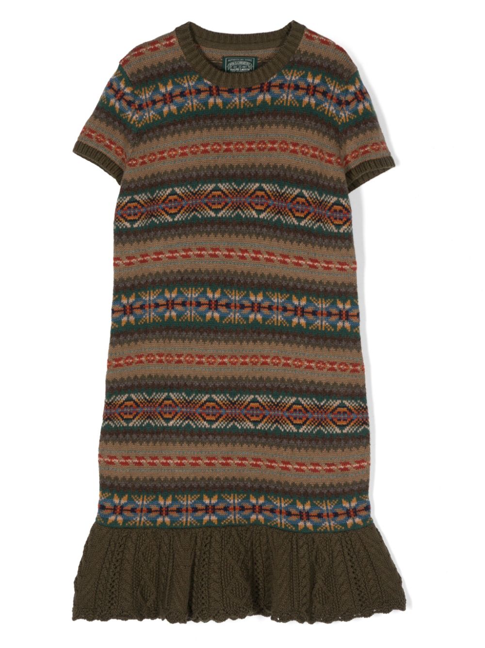 Ralph Lauren Kids Kleid mit Fair-Isle-Strickmuster - Grün von Ralph Lauren Kids