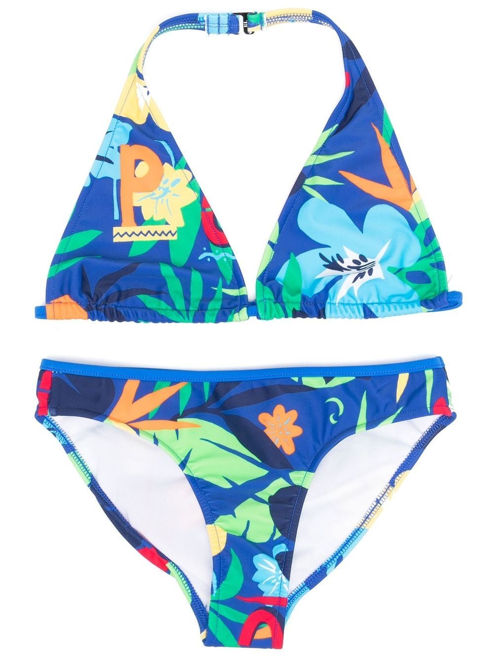 Ralph Lauren Kids Bikini mit Blumen-Print - Blau von Ralph Lauren Kids