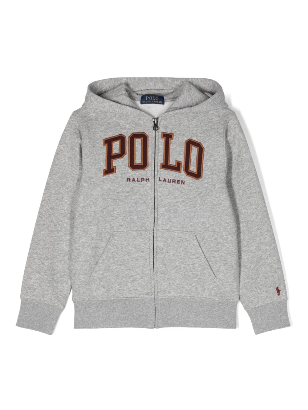 Ralph Lauren Kids Kapuzenjacke mit Logo-Stickerei - Grau von Ralph Lauren Kids