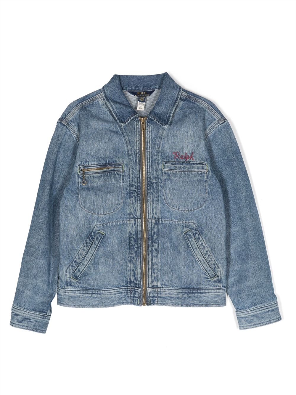 Ralph Lauren Kids Jeansjacke mit Logo-Stickerei - Blau von Ralph Lauren Kids