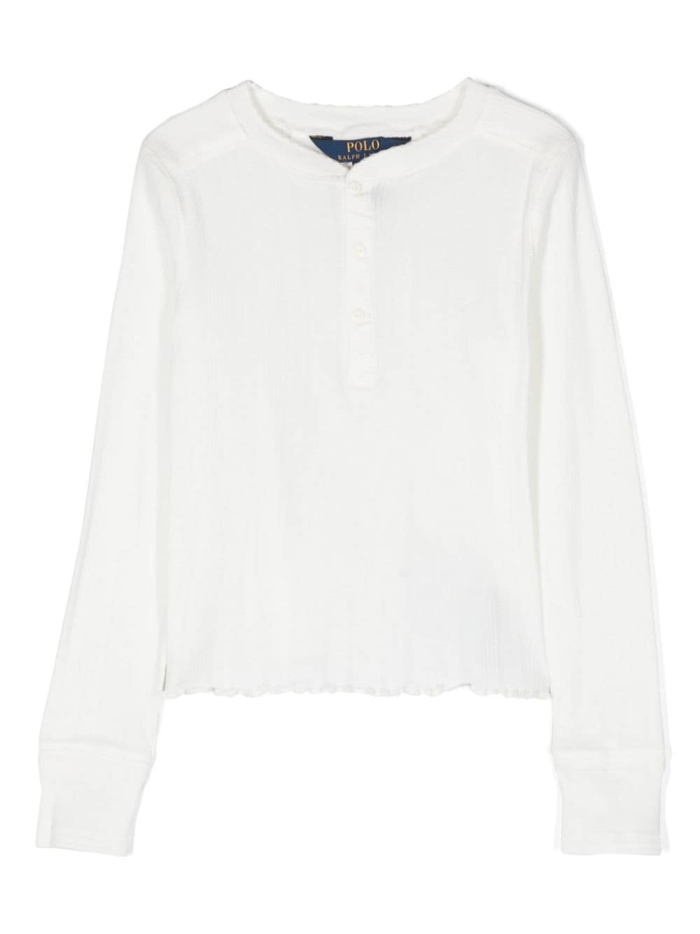 Ralph Lauren Kids Klassisches Langarmshirt - Weiß von Ralph Lauren Kids