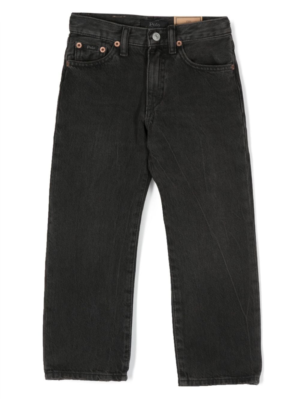 Ralph Lauren Kids Halbhohe Straight-Leg-Jeans - Schwarz von Ralph Lauren Kids