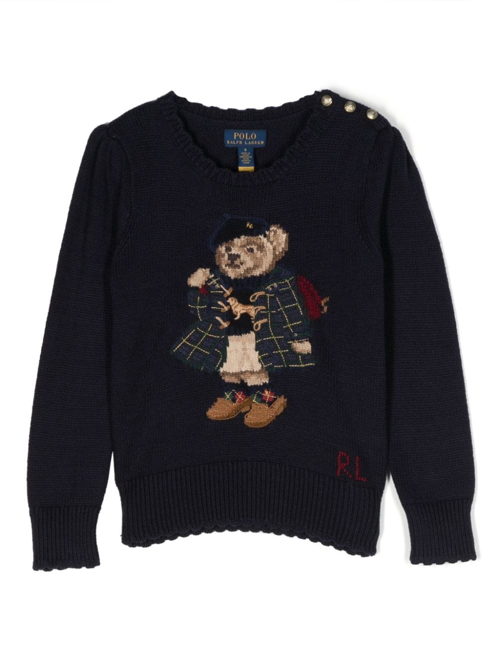 Ralph Lauren Kids Sweatshirt mit Intarsienmuster - Blau von Ralph Lauren Kids