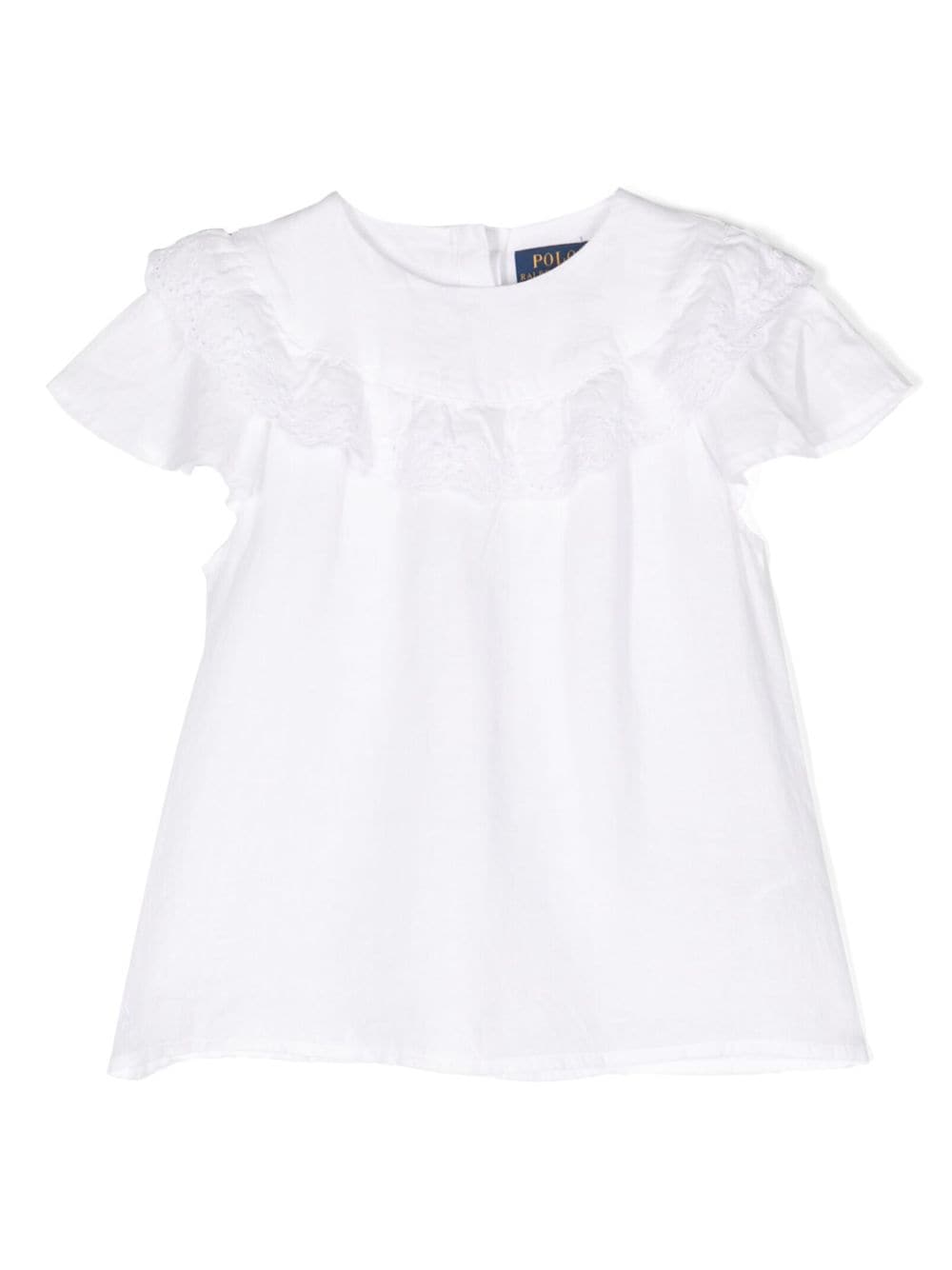 Ralph Lauren Kids Bluse aus Leinen mit Rüschen - Weiß von Ralph Lauren Kids