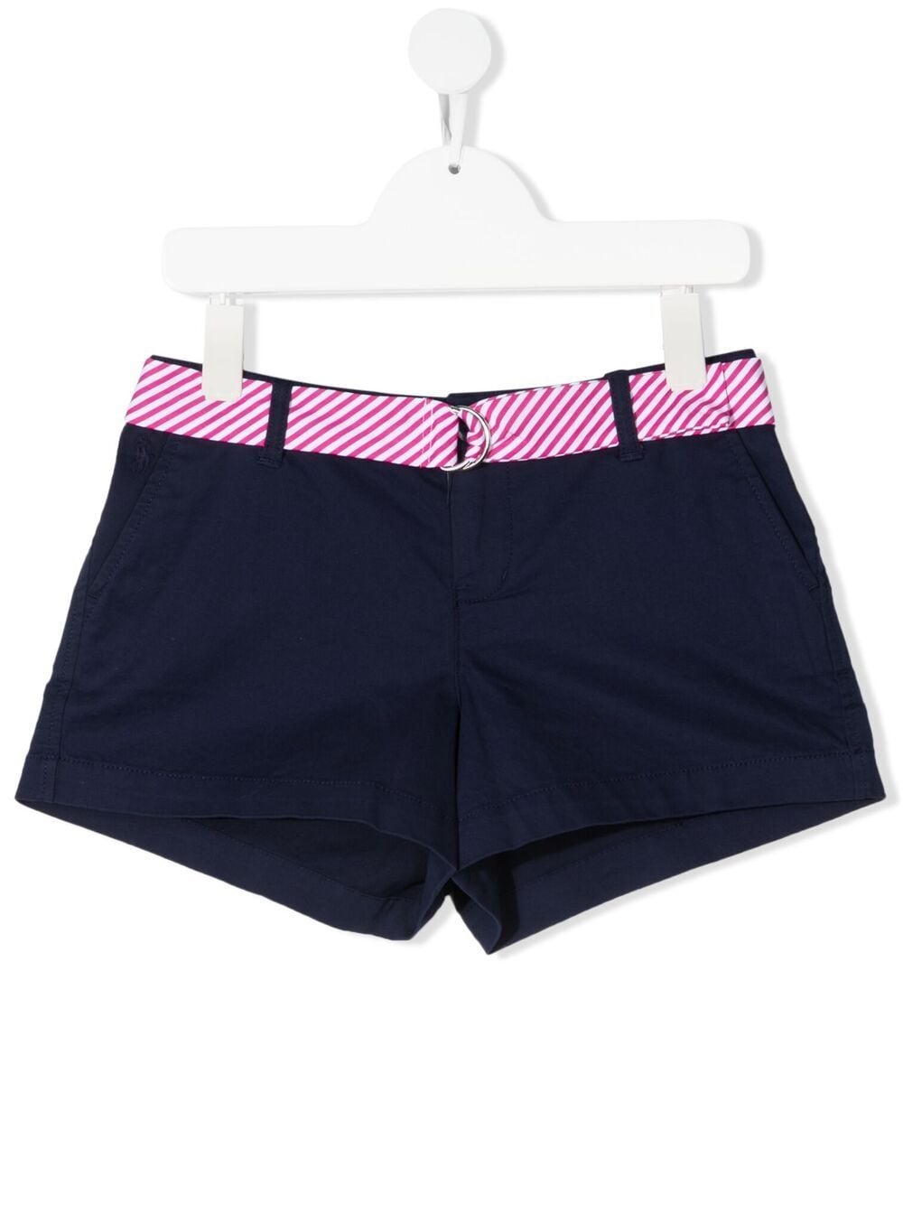 Ralph Lauren Kids Shorts mit gestreiftem Gürtel - Blau von Ralph Lauren Kids