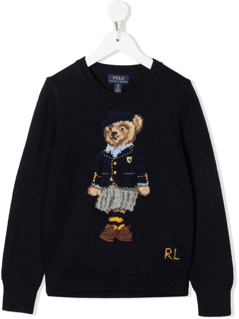 Ralph Lauren Kids Pullover mit Teddy-Stickerei - Blau von Ralph Lauren Kids