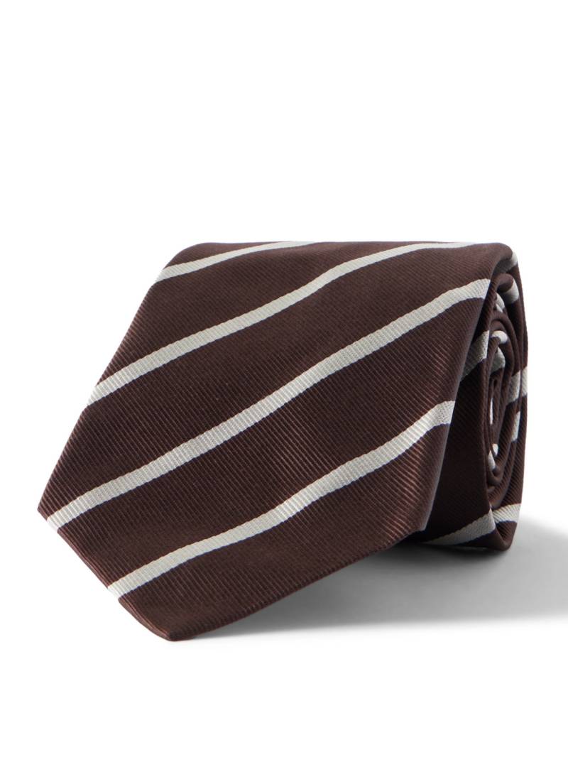 Ralph Lauren Purple Label - 8.5cm Striped Silk-Twill Tie - Men - Brown von Ralph Lauren Purple Label