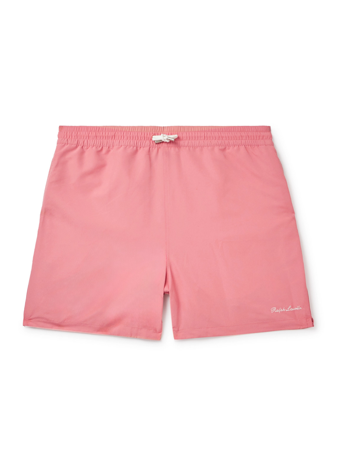 Ralph Lauren Purple Label - Amalfi Straight-Leg Mid-Length Logo-Embroidered Swim Shorts - Men - Pink - XL von Ralph Lauren Purple Label