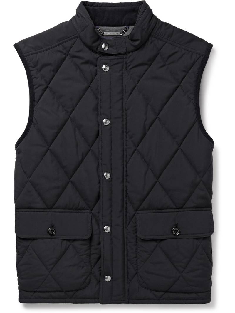 Ralph Lauren Purple Label - Carleton Slim-Fit Quilted Shell Down Gilet - Men - Blue - S von Ralph Lauren Purple Label
