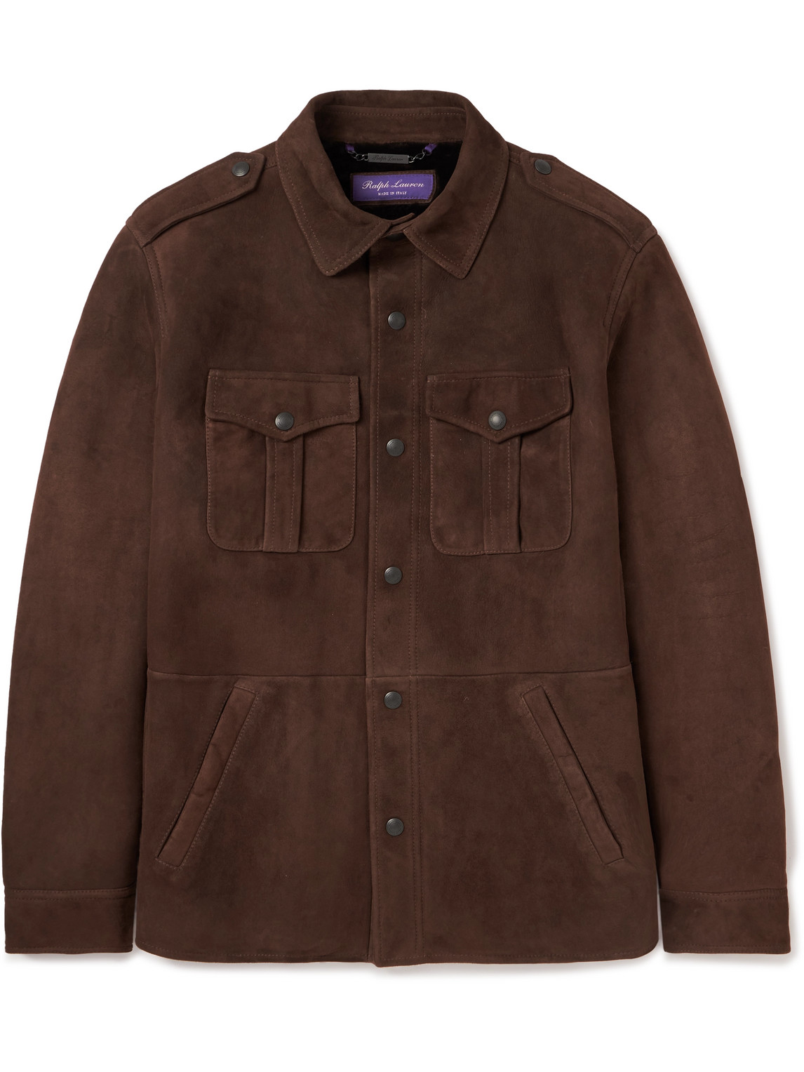 Ralph Lauren Purple Label - Chilton Shearling Shirt Jacket - Men - Brown - S von Ralph Lauren Purple Label