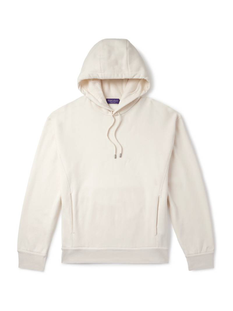 Ralph Lauren Purple Label - Cotton and Cashmere-Blend Jersey Hoodie - Men - Neutrals - XXL von Ralph Lauren Purple Label