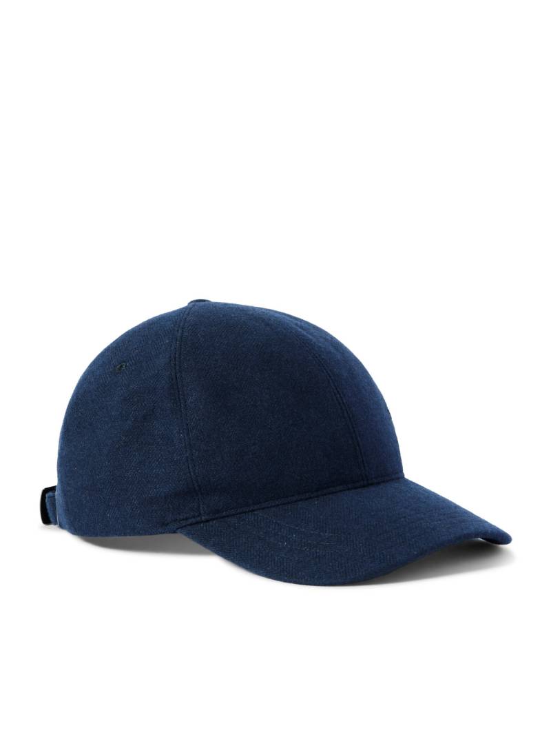 Ralph Lauren Purple Label - Herringbone Wool, Silk and Cashmere-Blend Baseball Cap - Men - Blue von Ralph Lauren Purple Label