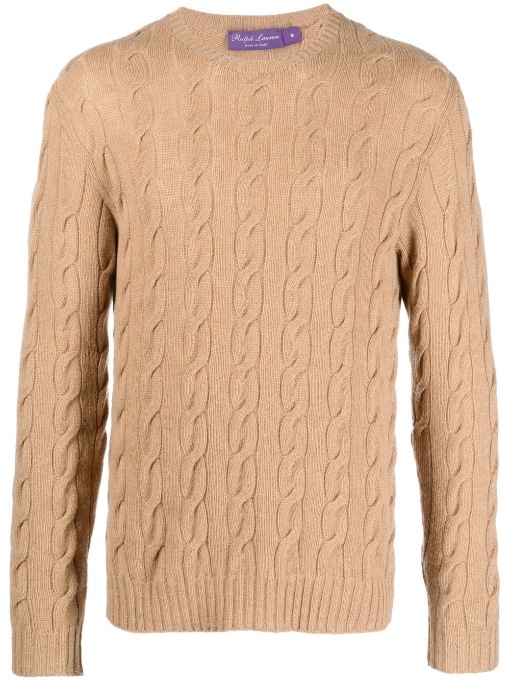 Ralph Lauren Purple Label Kaschmirpullover mit Zopfmuster - Nude von Ralph Lauren Purple Label