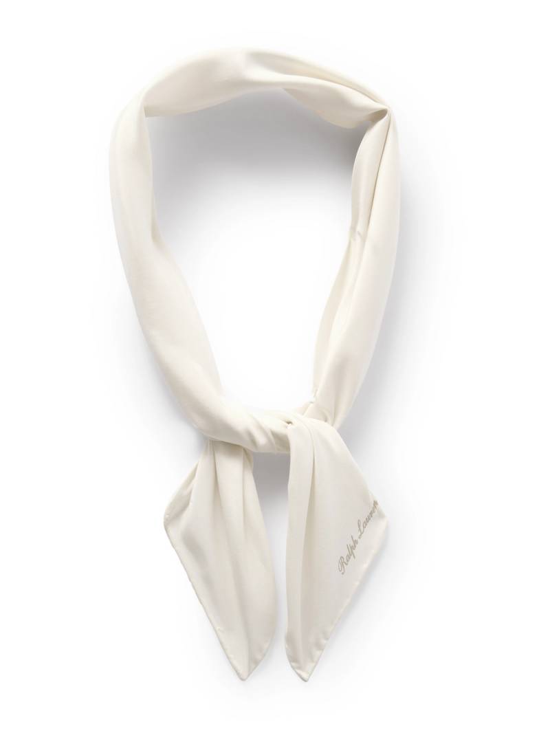 Ralph Lauren Purple Label - Logo-Print Silk Scarf - Men - Neutrals von Ralph Lauren Purple Label