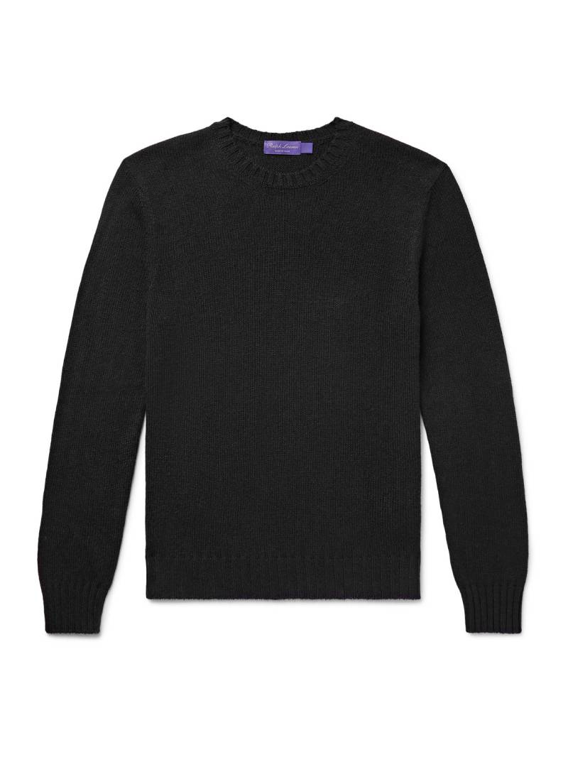 Ralph Lauren Purple Label - Silk and Linen-Blend Sweater - Men - Black - XXL von Ralph Lauren Purple Label