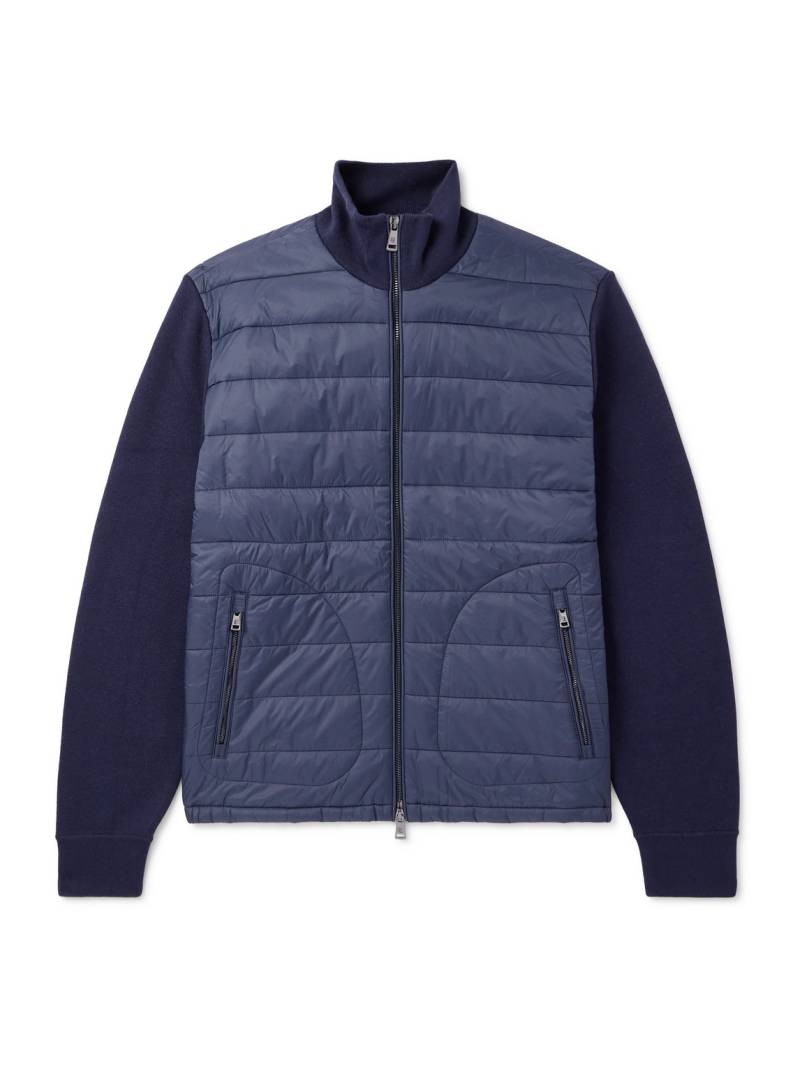 Ralph Lauren Purple Label - Slim-Fit Padded Shell-Trimmed Wool Jacket - Men - Blue - XL von Ralph Lauren Purple Label