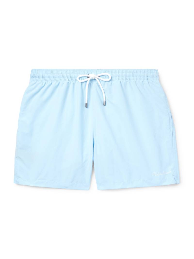 Ralph Lauren Purple Label - Straight-Leg Mid-Length Logo-Embroidered Swim Shorts - Men - Blue - XXL von Ralph Lauren Purple Label