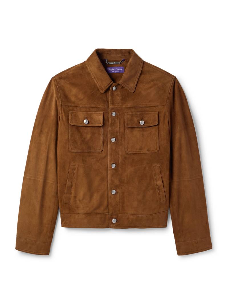 Ralph Lauren Purple Label - Suede Trucker Jacket - Men - Brown - S von Ralph Lauren Purple Label